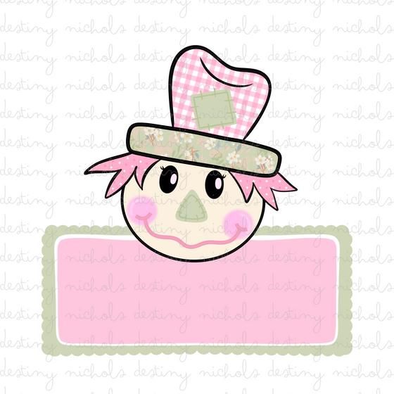 Scarecrow Girl Name Patch