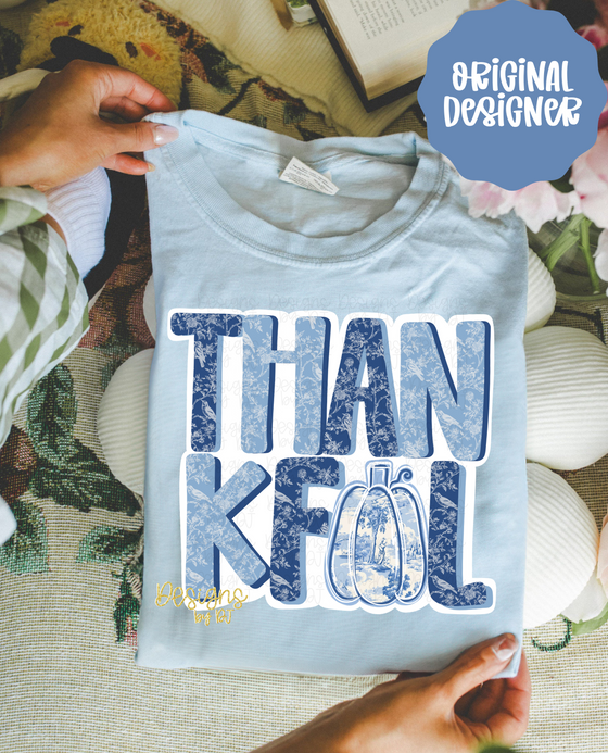 Thankful Toile Pumpkin