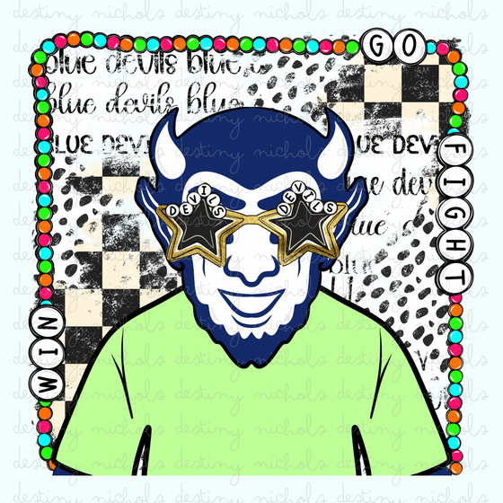 Blue Devils Charm Mascot (2) Designs