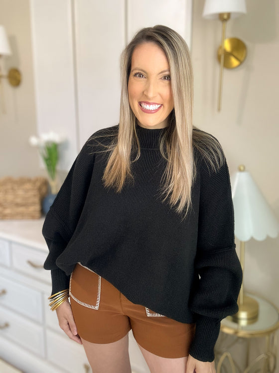 Midnight Hours Sweater - Black