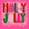 Holly Jolly Glitter Background w/ Christmas Lights