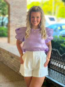  Lashing in Lavender Blouse