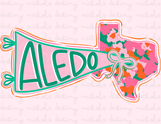 Aledo Texas Custom State Preppy Flag