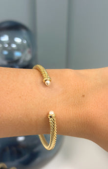  Pearl + Gold Cuff