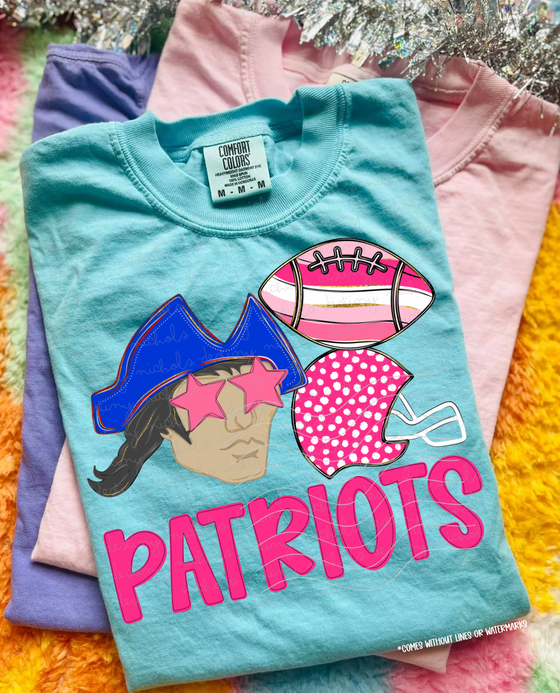 Patriots Pink Preppy Mascot