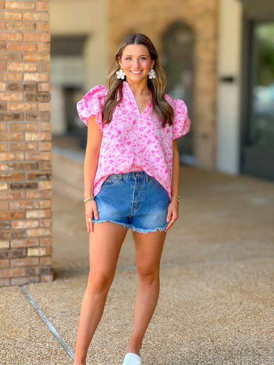 Denim Distressed Jean Shorts