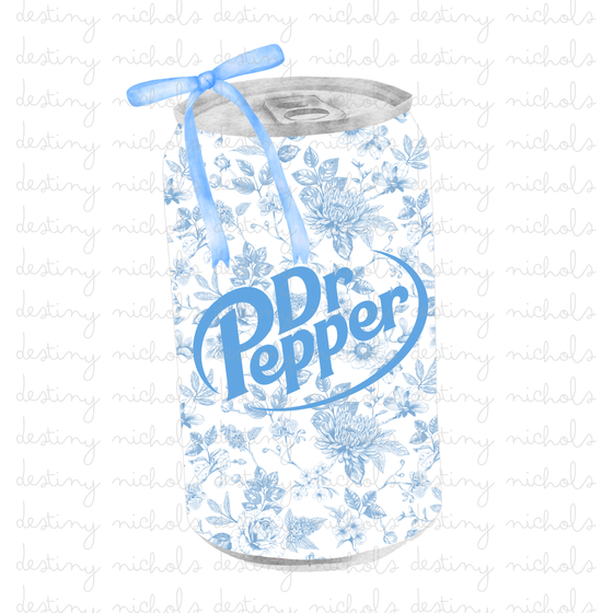 Dr Pepper Floral Bow