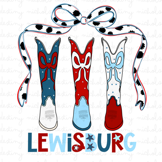 (Custom) Lewisburg Boots, Lewisburg Bow, PATS Bow (3) Designs