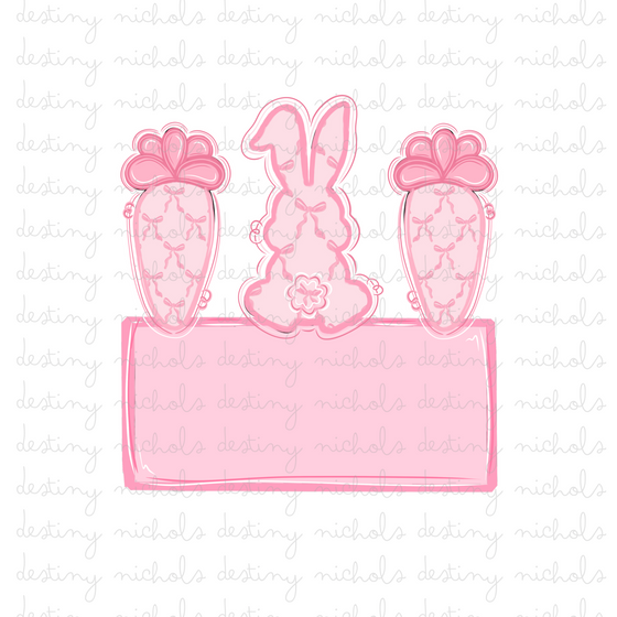 Bow Bunny Name Plate