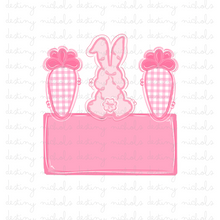  Bow Pink Gingham Name Plate