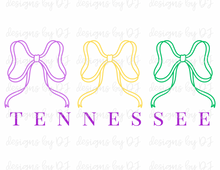  Tennessee Mardi Gras Bow