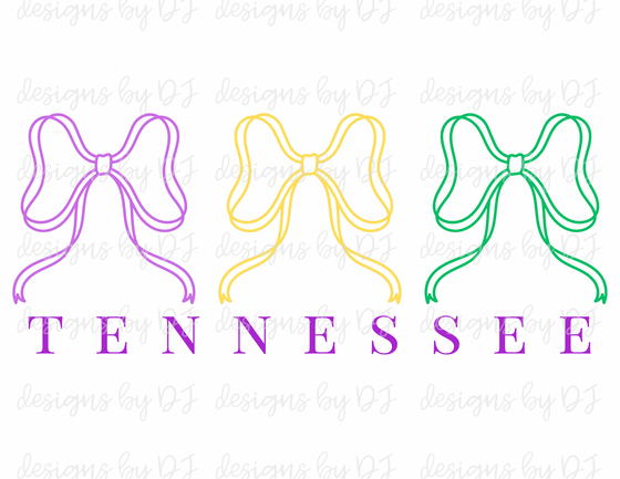 Tennessee Mardi Gras Bow