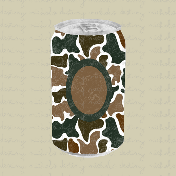Camo Can (with matching pocket) - Blank