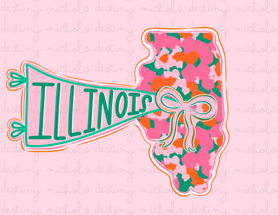 Illinois State Preppy Flag