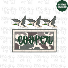  Duck Camo Name Plate - Green/Tan/Brown