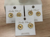 Gold Floral Post Earrings