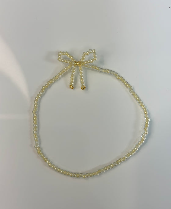 Dainty Bow Beaded Bracelet