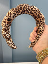 Cheetah Print Velvet Headband