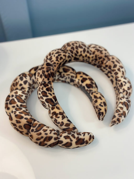 Cheetah Print Velvet Headband