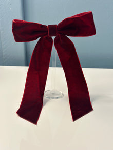  Velvet hair Bow - Maroon