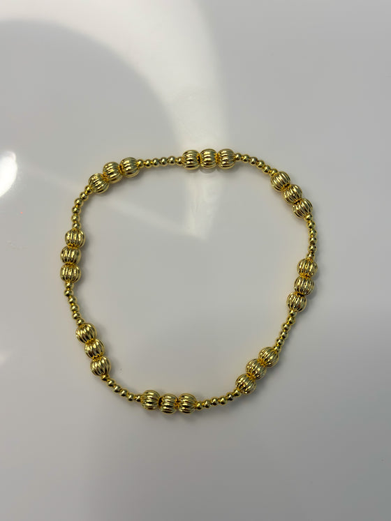 Stackable Beaded Bracelet - Gold