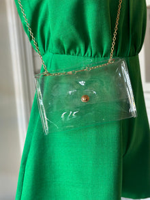  Clear Stadium Tote w/ Gold Chain