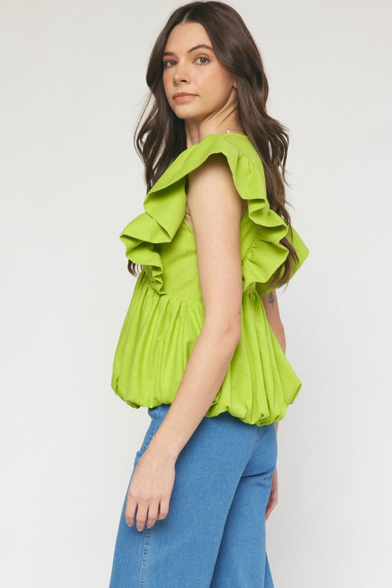 Bubbly Feeling Blouse - Citron