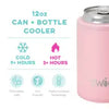 Swig Blush Bottle + Can Cooler (12oz)