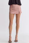 Metallic Rose High-Waist Shorts