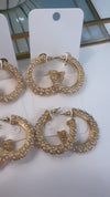 Pearl Dotted & Metal Hoops